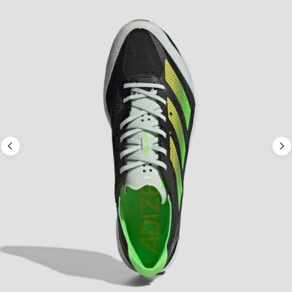 NEW ADIDAS Adizero Adios 7 M Black Solar Green 11 US 10.5 UK 45 1/3 EUR main image 6